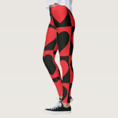leggings de coeur noir et rouge (Gauche)