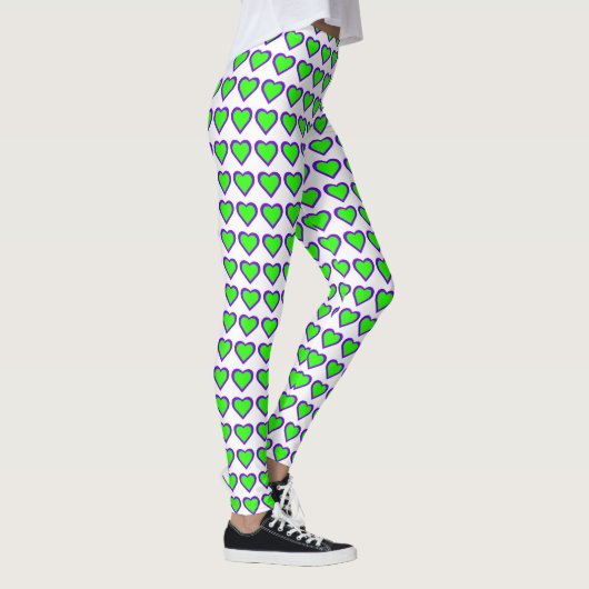 Leggings de coeur pourpre et vert (Droite)