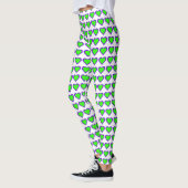 Leggings de coeur pourpre et vert (Gauche)