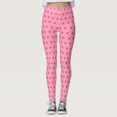 Leggings de coeur rose (Devant)