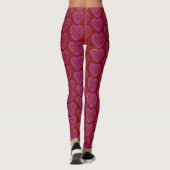 Leggings de coeur violet rouge (Dos)