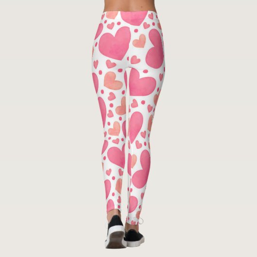 Leggings de Coeurs roses (Dos)
