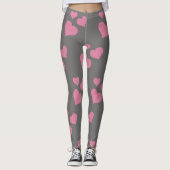 Leggings de Coeurs roses (Devant)
