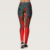 Leggings de conception 3D numérique colorés – Ajus (Dos)