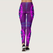 Leggings de conception 3D numérique colorés – Ajus (Dos)