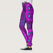 Leggings de conception 3D numérique colorés – Ajus (Gauche)