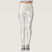 Leggings de conception Abstraite de feuilles biolo (Devant)