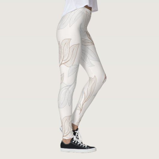 Leggings de conception Abstraite de feuilles biolo (Droite)