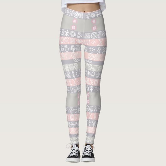 Leggings de conception chic Boho d'Afrique ethniqu (Devant)