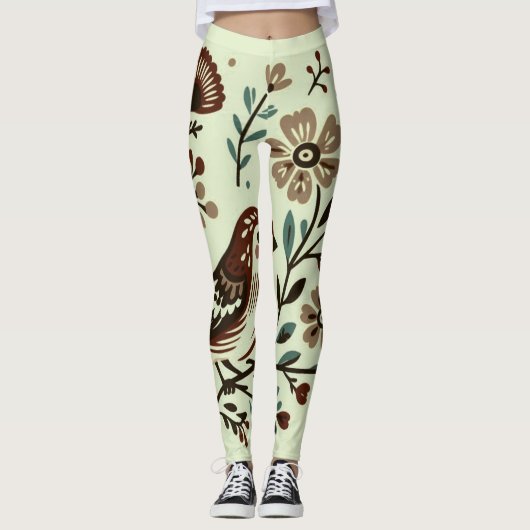 leggings de conception de moineau (Devant)
