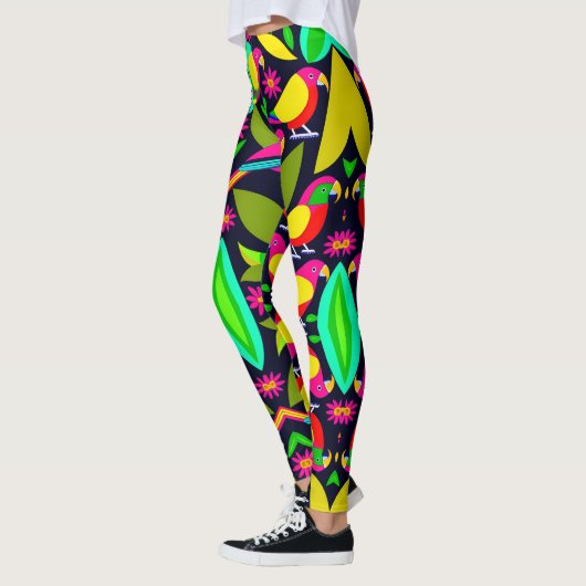 Leggings de conception de perroquets (Gauche)