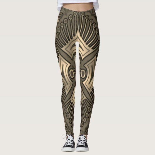 Leggings de conception numérique 3D colorés - Parf (Devant)