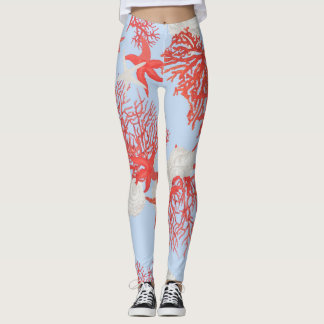 Leggings de corail de mer - Impression de luxe ins