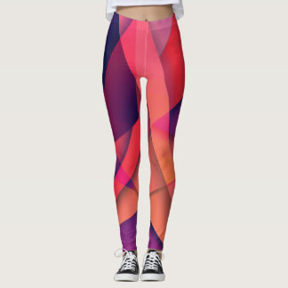 Leggings de couleur géométrique