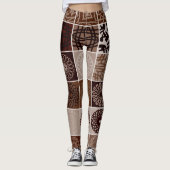 Leggings de couleur marron vibrant "Ratti_Creative (Devant)