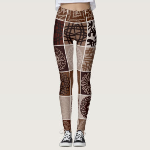 Leggings de couleur marron vibrant "Ratti_Creative