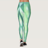 Leggings de couleur pastel à feuilles vert pâle (Dos)