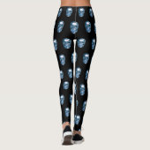 Leggings de crâne bleu Chrome (Dos)