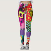 Leggings de Crazy Cat Pop Art (Devant)