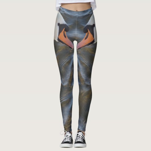 Leggings de cygnes blancs (Devant)