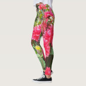 Leggings de dahlias roses profondes (Gauche)