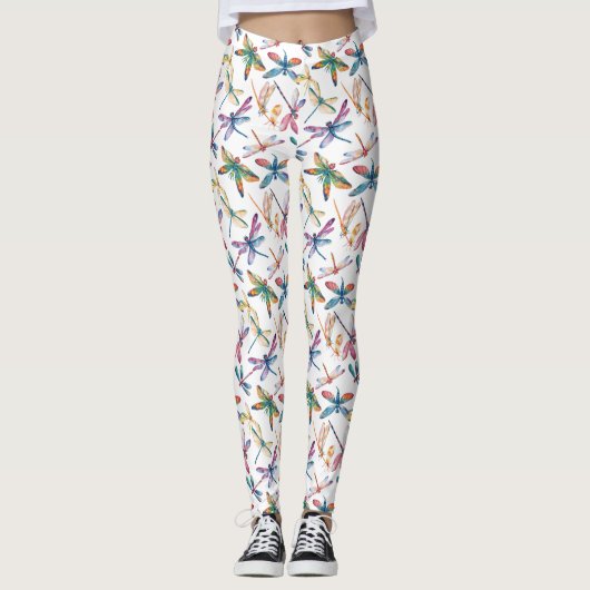 Leggings de danse de libellules vibrants (Devant)