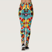 Leggings de décor vibreux - Motif symétrique (Dos)