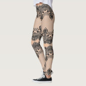 Leggings de dentelle noire Faux - Couleur personna (Gauche)