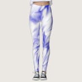 Leggings de design d'art bleu et blanc (Devant)