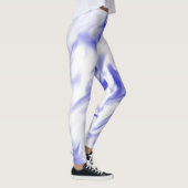 Leggings de design d'art bleu et blanc (Droite)