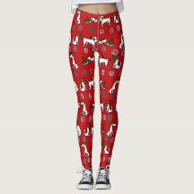 Leggings de dessin animé Red Jack Russell