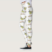 Leggings de dessin d'oiseaux jaunes (Gauche)