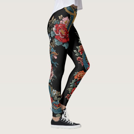 Leggings de dragon dans le style tatouage japonais (Droite)