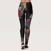 Leggings de dragon dans le style tatouage japonais (Dos)