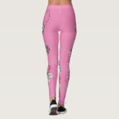 Leggings de dragon de fleurs (Dos)