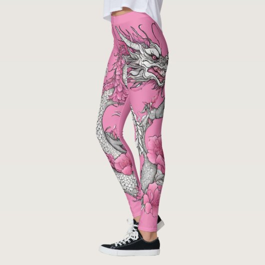 Leggings de dragon de fleurs (Gauche)