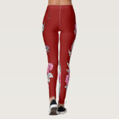 Leggings de dragon de fleurs (Dos)