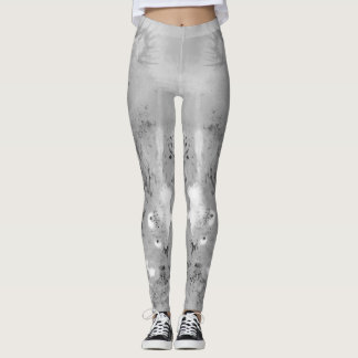 Leggings de dragon en niveaux de gris