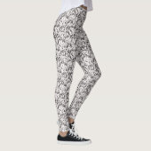 Leggings de femmes marbrées noir/blanc (Droite)