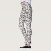 Leggings de femmes marbrées noir/blanc (Gauche)