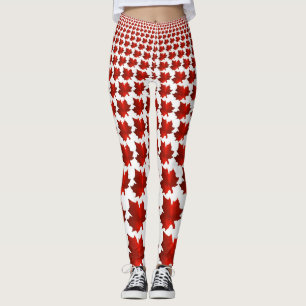 Leggings de feuille d'érable rouge du CANADA