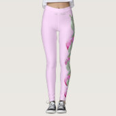 Leggings de fleur de chlipper rose du Minnesota St (Devant)