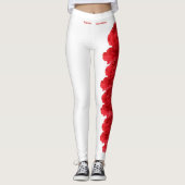 Leggings de fleurs de carnation blanc de l'Ohio St (Devant)