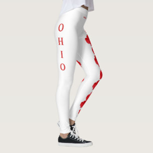 Leggings de fleurs de carnation blanc de l'Ohio St