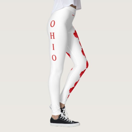 Leggings de fleurs de carnation blanc de l'Ohio St (Droite)