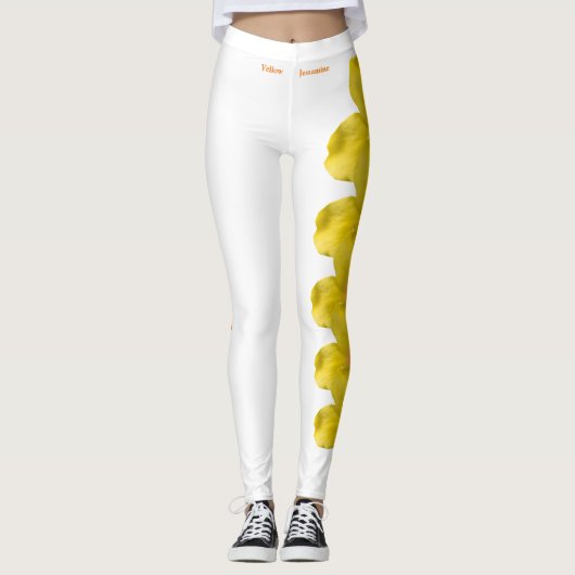 Leggings de fleurs de jessamine jaune de Caroline  (Devant)