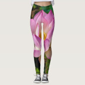 Leggings de fleurs de Lotus roses (Devant)