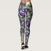 Leggings de fleurs de printemps violettes (Dos)