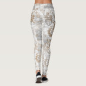 Leggings de fleurs d'Ephemera uniques (Dos)