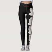 Leggings de fleurs d'état de Louisiane Noire (Devant)